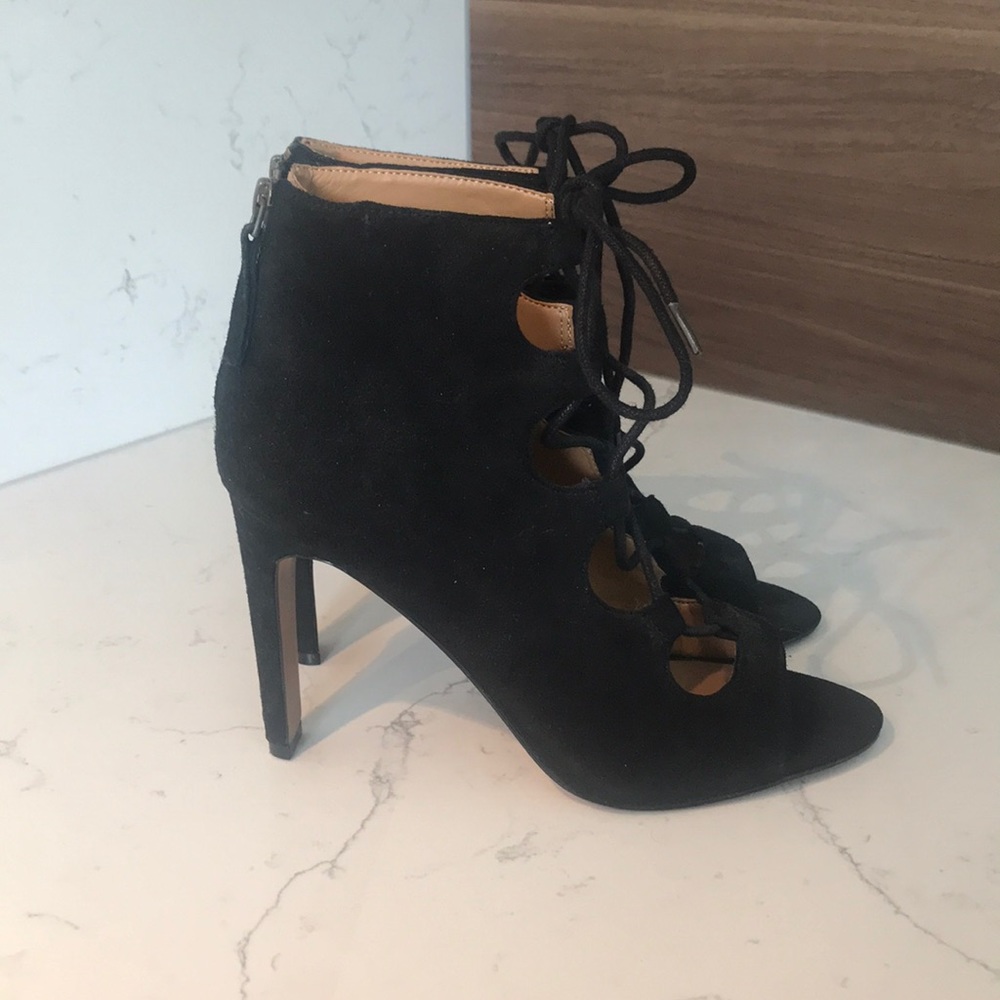 Nine West Black Lace-up Heels